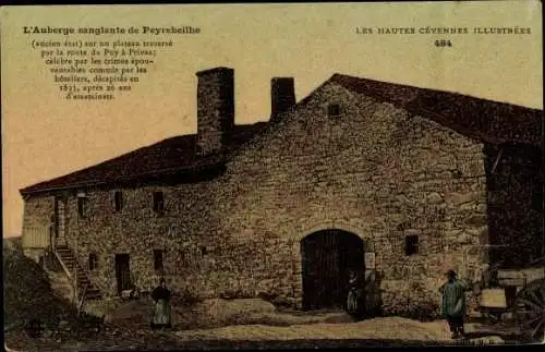 Ak Peyrebeilhe Ardèche, L'Auberge sanglante (ancien etat), Les Hautes-Cevennes Illustrees