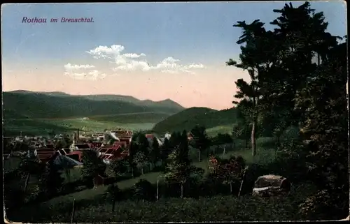 Ak Rothau Elsass Bas Rhin, Blick in das Breuschtal