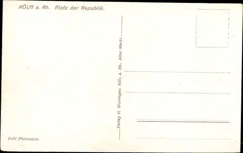 Ak Köln am Rhein, Platz der Republik, Springbrunnen