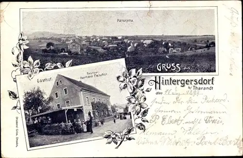 Ak Hintergersdorf Tharandt Sachsen, Panorama, Gasthof