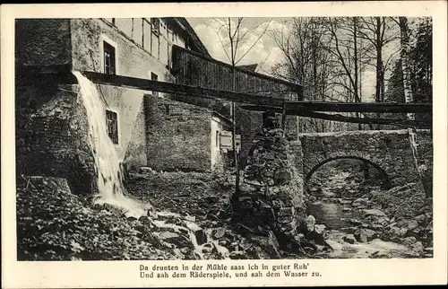 Ak Klipphausen Sachsen, Gaststätte Neudeckmühle, Saubachtal