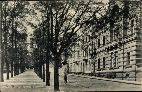 Ak Mönchengladbach am Niederrhein, Kaiserstraße, Allee