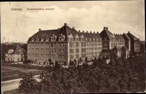 Ak Leipzig in Sachsen, Taubstummen-Anstalt