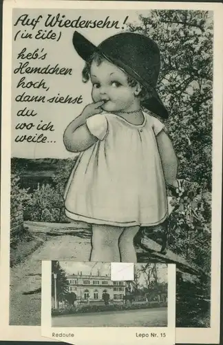 Leporello Ak Bonn am Rhein, Mädchen mit Kleid und Hut, Redoute, Außenansicht