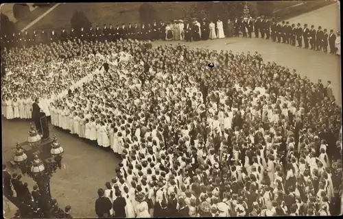 Foto Ak Karlsruhe in Baden, Versammlung, Redner