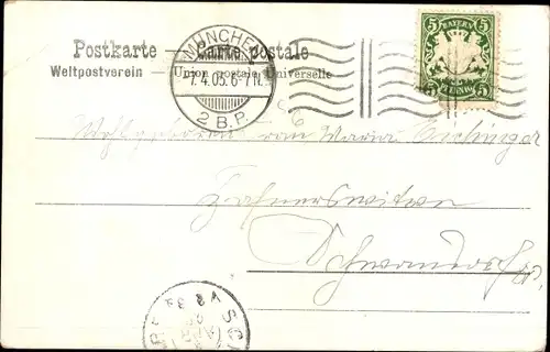 Ak München, Rondell am Karlsplatz, Straßenbahn