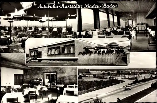 Ak Baden Baden, Sandweier, Autobahn Raststätte, Inh. Alfred Erath