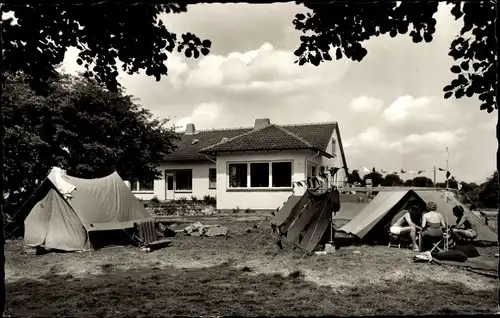 Ak Plön am See Holstein, Campingplatz Spitzenort, Zelte