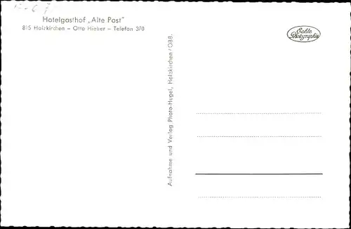 Ak Holzkirchen in Oberbayern, Hotelgasthof Alte Post, Außenansicht