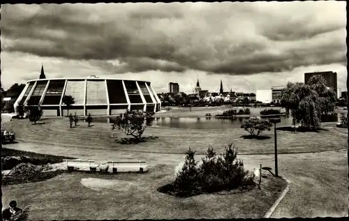 Ak Lünen in Westfalen, Im Stadtpark, Kirchturm