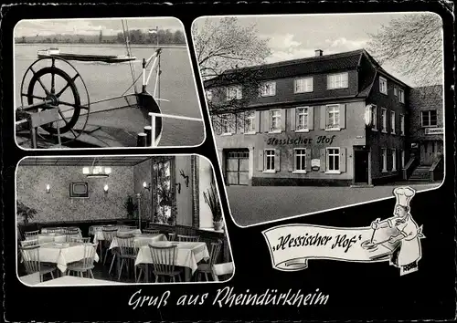 Ak Rheindürkheim Worms am Rhein, Hessischer Hof, Innenraum, Schiff