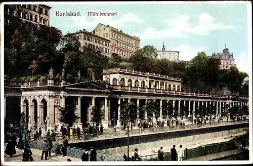 Ak Karlovy Vary Karlsbad Stadt, Mühlbrunnen