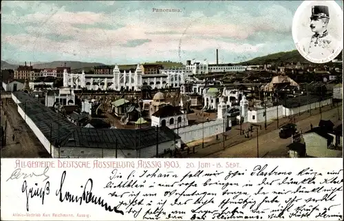 Ak Ústí nad Labem Aussig Elbe Stadt, Allg. Deutsche Ausstellung 1903, Erzherzog Ferdinand