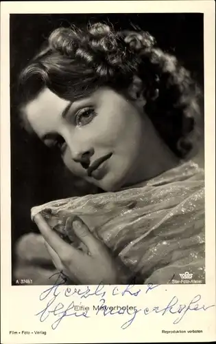 Ak Schauspielerin Elfie Mayerhofer, Tobis Film A 3748/1