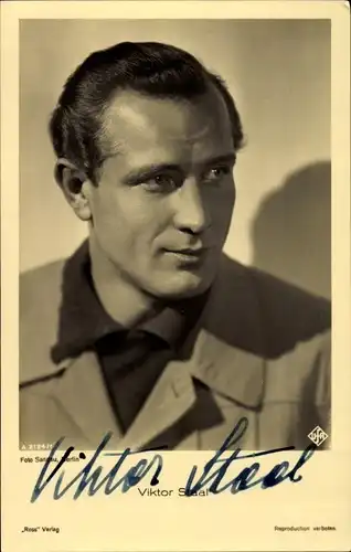 Ak Schauspieler Viktor Staal, Portrait, Ufa Film, Ross Verlag A 2124 1