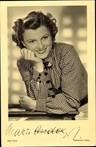 Ak Schauspielerin Maria Andergast, Portrait, Ross Verlag