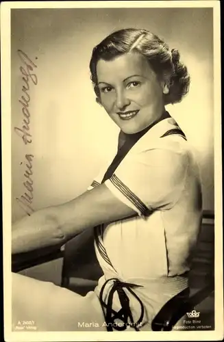 Ak Schauspielerin Maria Andergast, Ross Verlag