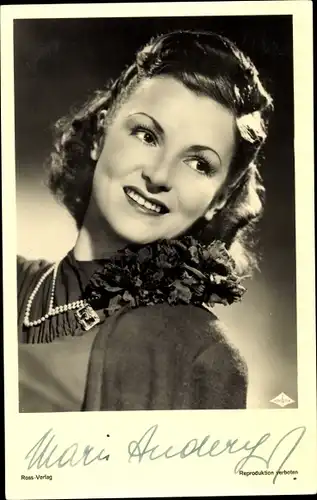 Ak Schauspielerin Maria Andergast, Portrait, Ross Verlag