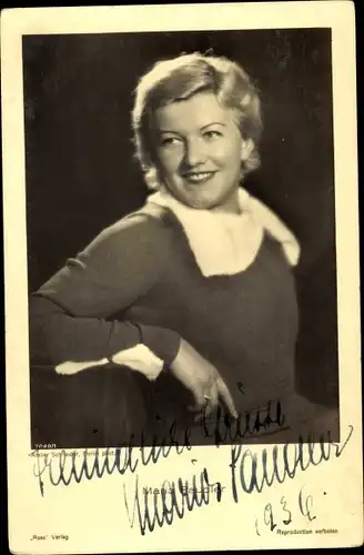 Ak Schauspielerin Maria Paudler, Portrait