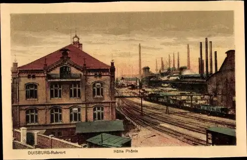 Ak Ruhrort Duisburg im Ruhrgebiet, Hütte Phönix
