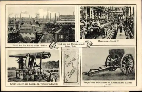 Ak Essen im Ruhrgebiet, Krupp'sche Werke, Kanonenwerkstatt II
