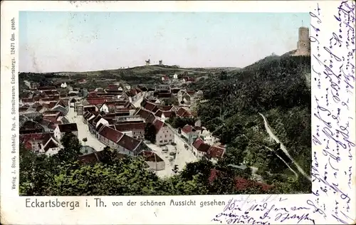 Ak Eckartsberga Burgenlandkreis, Totale v. d. schönen Aussicht gesehen