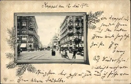 Passepartout Ak Kappel Chemnitz in Sachsen, Königsstraße