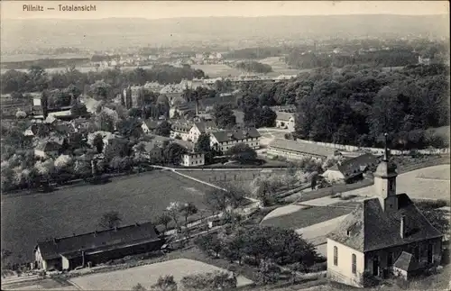 Ak Dresden Nordost Pillnitz, Totalansicht vom Ort