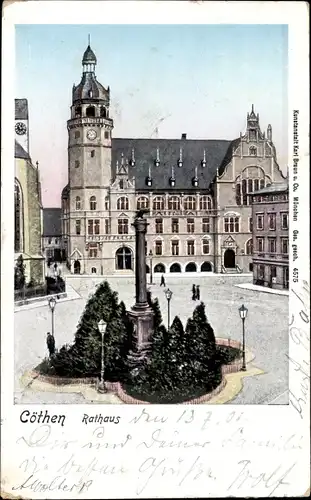 Golden Windows Litho Cöthen Köthen in Anhalt, Rathaus