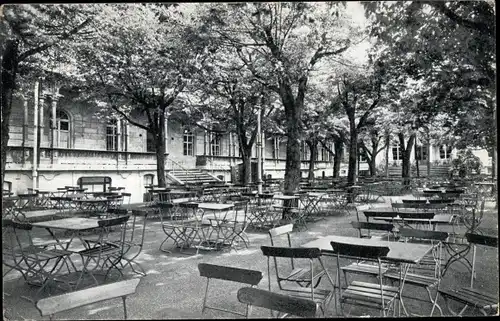 Ak Dresden Neustadt, Garten der Waldschlösschen Terrasse, Groß Tanzdiele, Inh. Otto Hase