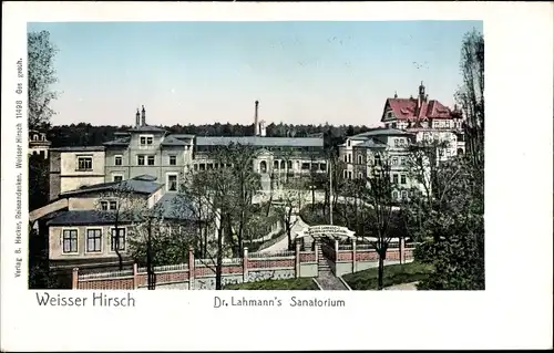 Ak Dresden Weißer Hirsch, Blick auf Dr. Lahmann's Sanatorium, Eingang