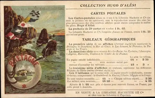 Künstler Litho D'Alesi, Hugo, B retagne, Chemins der Fer e Orleans, Tableaux Geographiques, Reklame