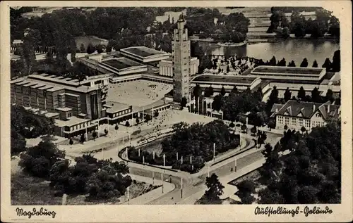 Ak Magdeburg in Sachsen Anhalt, Ausstellungsgelände