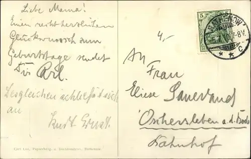 Ak Rathenow im Havelland, Teilansicht mit Kirche