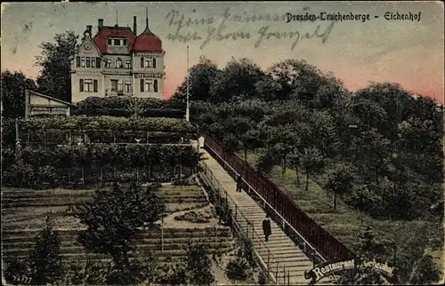 Ak Dresden Trachenberge, Eichenhof