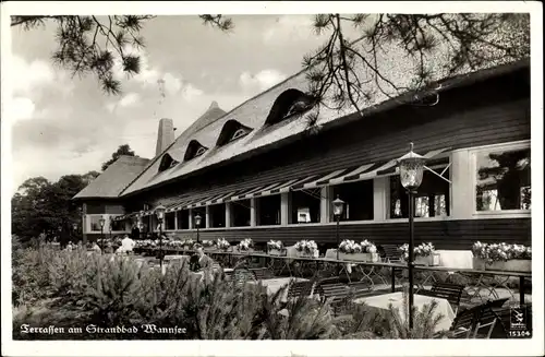 Ak Berlin Zehlendorf Wannsee,Terrassen am Strandbad