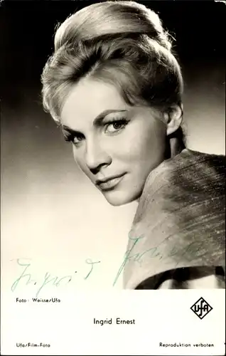 Ak Schauspielerin Ingrid Ernest, UFA Film, Portrait