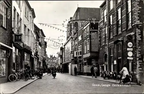 Ak Goes Zeeland Niederlande, Lange Kerkstraat