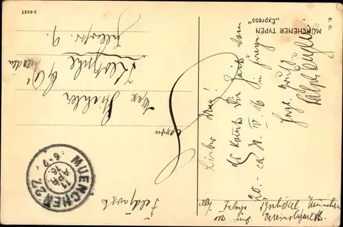 Ak München Bayern, Münchener Typen, Express, Postboten