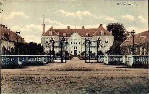 Ak Ampsen Lochem Gelderland, Kasteel Ampsen, Einfahrt zum Schloss