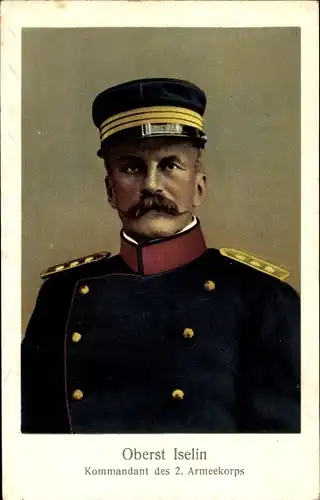 Ak Oberst Iselin, Kommandant des 2. Armeekorps