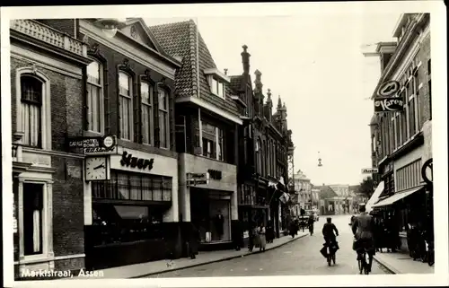 Ak Assen Drenthe Niederlande, Marktstraat