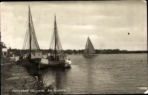 Ak Dziwnów Dievenow in Pommern, Am Bodden