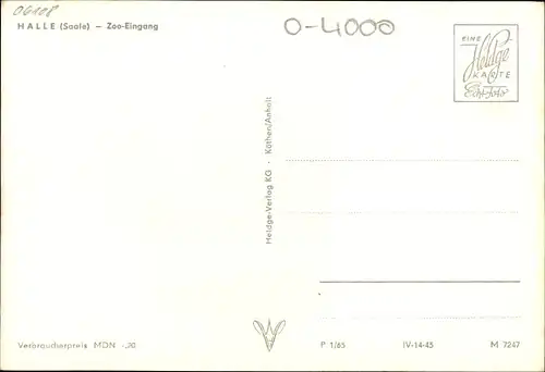 Ak Halle an der Saale, Bergzoo, Zoo-EIngang, Besucher