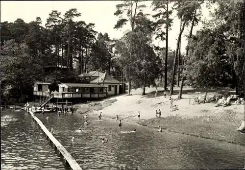 Ak Waldsieversdorf Märkische Schweiz, Großer Däbersee, Volksbad