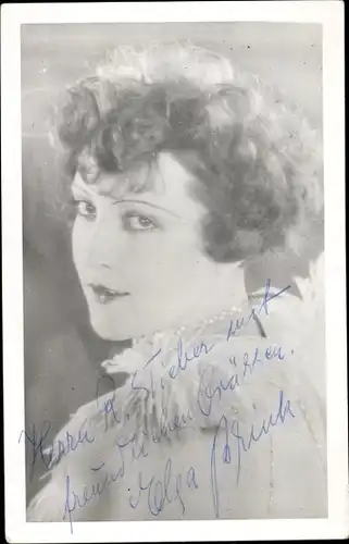 Foto Ak Schauspielerin Elga Brink, Portrait, Film Weißer Flieder, Autogramm