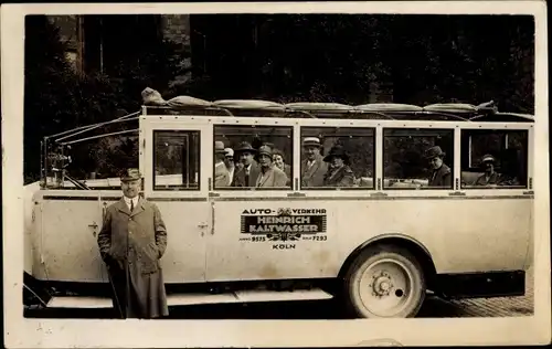 Foto Ak Köln am Rhein, Autoverkehr Heinrich Kaltwasser, Autobus