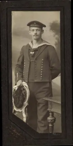 CdV Deutscher Seemann in Uniform, Portrait, Kaiserliche Marine, S.M.S. Preußen