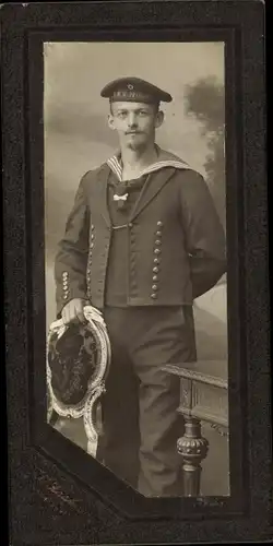 CdV Deutscher Seemann in Uniform, Portrait, Kaiserliche Marine