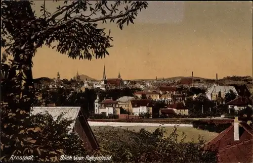 Ak Arnstadt in Thüringen, Blick vom Rabenhold